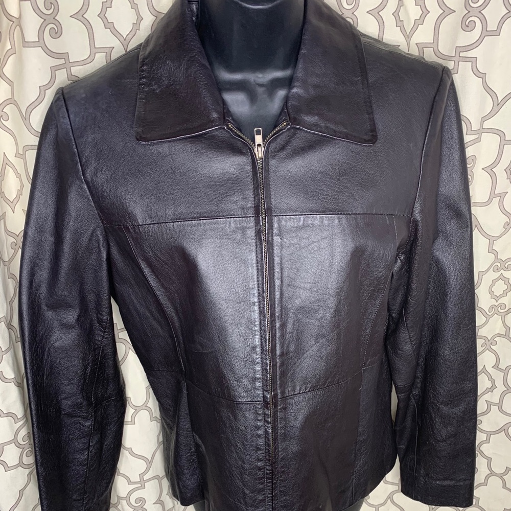 Womens John Paul Richard Black Leather Jacket  10